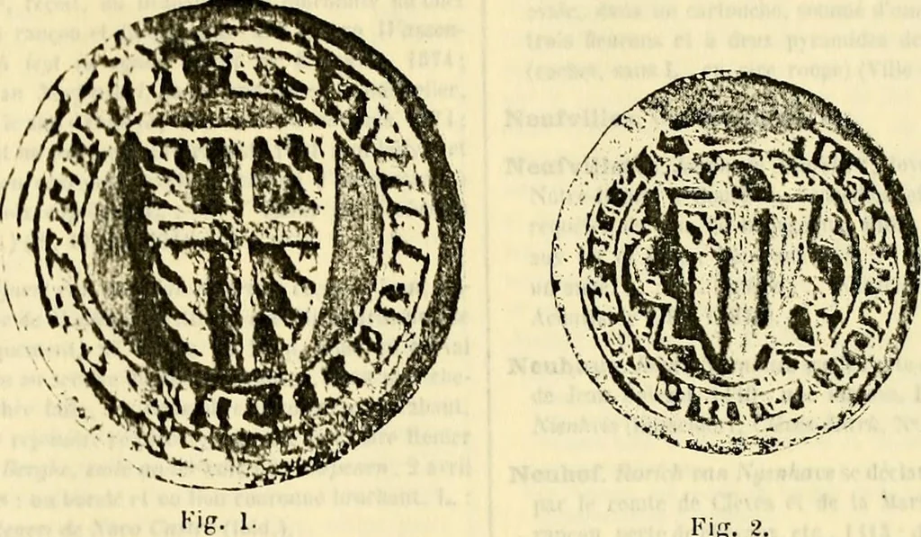 An illustration from Sceaux armoríes des Pays-Bas et des pays avoisinants (Belgique--Royaume des Pays-Bas--Luxembourg--Allemagne--France) recueil historique et héraldique, 1898, leaf 46