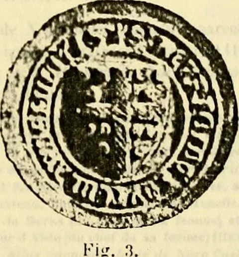 An illustration from Sceaux armoríes des Pays-Bas et des pays avoisinants (Belgique--Royaume des Pays-Bas--Luxembourg--Allemagne--France) recueil historique et héraldique, 1898, leaf 46