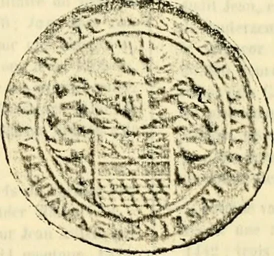 An illustration from Sceaux armoríes des Pays-Bas et des pays avoisinants (Belgique--Royaume des Pays-Bas--Luxembourg--Allemagne--France) recueil historique et héraldique, 1898, leaf 476