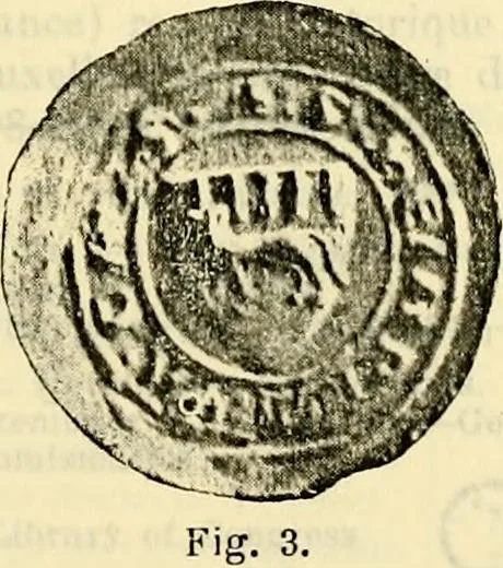 An illustration from Sceaux armoríes des Pays-Bas et des pays avoisinants (Belgique--Royaume des Pays-Bas--Luxembourg--Allemagne--France) recueil historique et héraldique, 1898, leaf 6