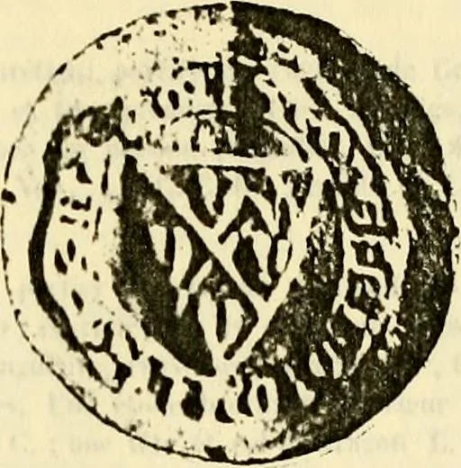 An illustration from Sceaux armoríes des Pays-Bas et des pays avoisinants (Belgique--Royaume des Pays-Bas--Luxembourg--Allemagne--France) recueil historique et héraldique, 1898, leaf 74
