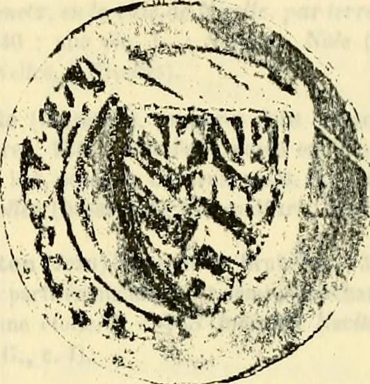 An illustration from Sceaux armoríes des Pays-Bas et des pays avoisinants (Belgique--Royaume des Pays-Bas--Luxembourg--Allemagne--France) recueil historique et héraldique, 1898, leaf 74
