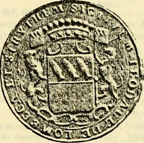 An illustration from Sceaux armoríes des Pays-Bas et des pays avoisinants (Belgique--Royaume des Pays-Bas--Luxembourg--Allemagne--France) recueil historique et héraldique, 1898, leaf 812