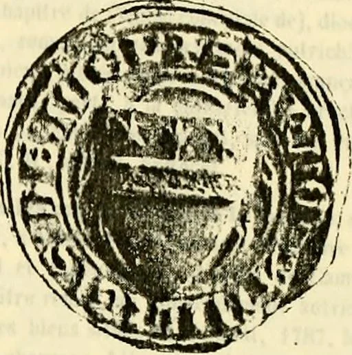 An illustration from Sceaux armoríes des Pays-Bas et des pays avoisinants (Belgique--Royaume des Pays-Bas--Luxembourg--Allemagne--France) recueil historique et héraldique, 1898, leaf 84