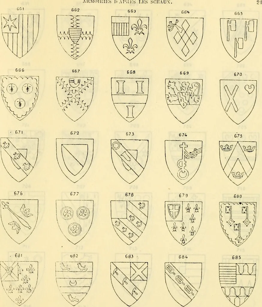 An illustration from Sceaux armoríes des Pays-Bas et des pays avoisinants (Belgique--Royaume des Pays-Bas--Luxembourg--Allemagne--France) recueil historique et héraldique, 1898, leaf 892