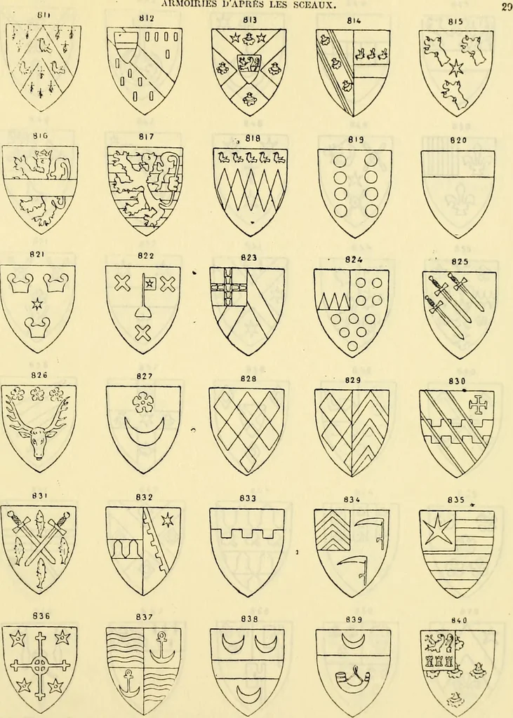 An illustration from Sceaux armoríes des Pays-Bas et des pays avoisinants (Belgique--Royaume des Pays-Bas--Luxembourg--Allemagne--France) recueil historique et héraldique, 1898, leaf 902