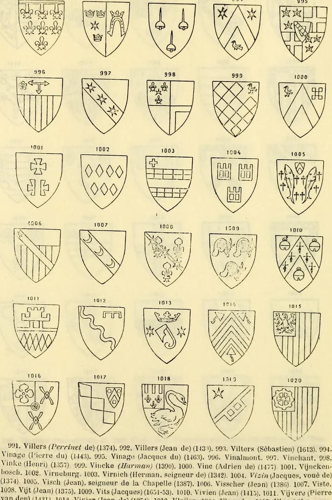 An illustration from Sceaux armoríes des Pays-Bas et des pays avoisinants (Belgique--Royaume des Pays-Bas--Luxembourg--Allemagne--France) recueil historique et héraldique, 1898, leaf 1064