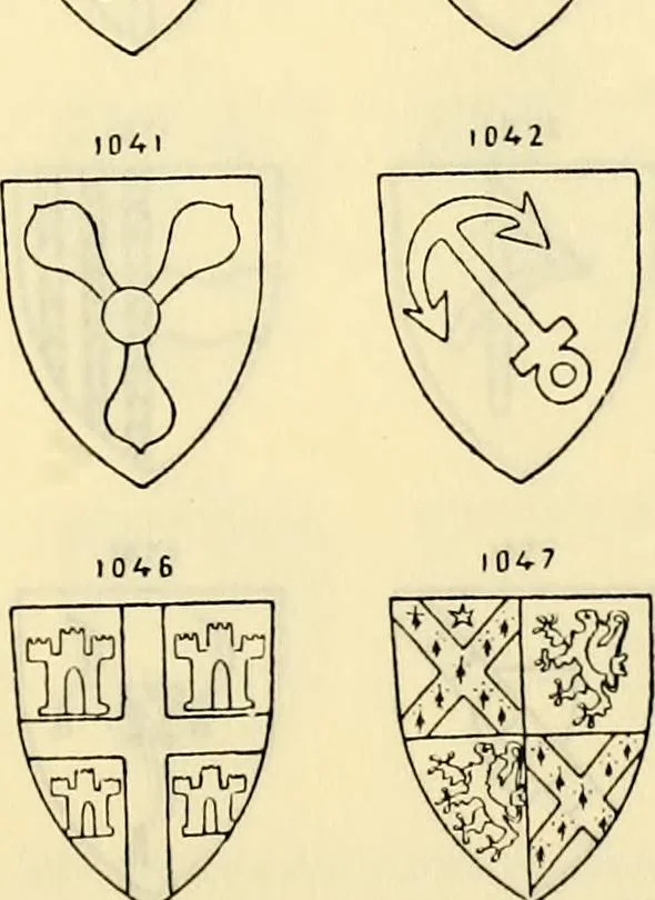 An illustration from Sceaux armoríes des Pays-Bas et des pays avoisinants (Belgique--Royaume des Pays-Bas--Luxembourg--Allemagne--France) recueil historique et héraldique, 1898, leaf 1066