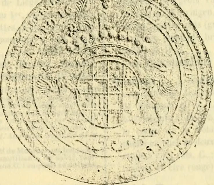 An illustration from Sceaux armoríes des Pays-Bas et des pays avoisinants (Belgique--Royaume des Pays-Bas--Luxembourg--Allemagne--France) recueil historique et héraldique, 1898, leaf 490