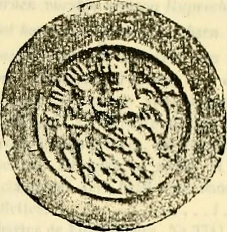 An illustration from Sceaux armoríes des Pays-Bas et des pays avoisinants (Belgique--Royaume des Pays-Bas--Luxembourg--Allemagne--France) recueil historique et héraldique, 1898, leaf 760