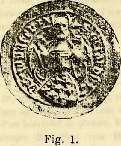 An illustration from Sceaux armoríes des Pays-Bas et des pays avoisinants (Belgique--Royaume des Pays-Bas--Luxembourg--Allemagne--France) recueil historique et héraldique, 1898, leaf 844