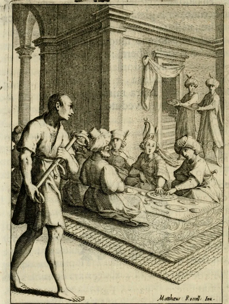An illustration from Scelta d'alcuni miracoli e grazie della Santissima Nunziata di Firenze, 1636, leaf 105