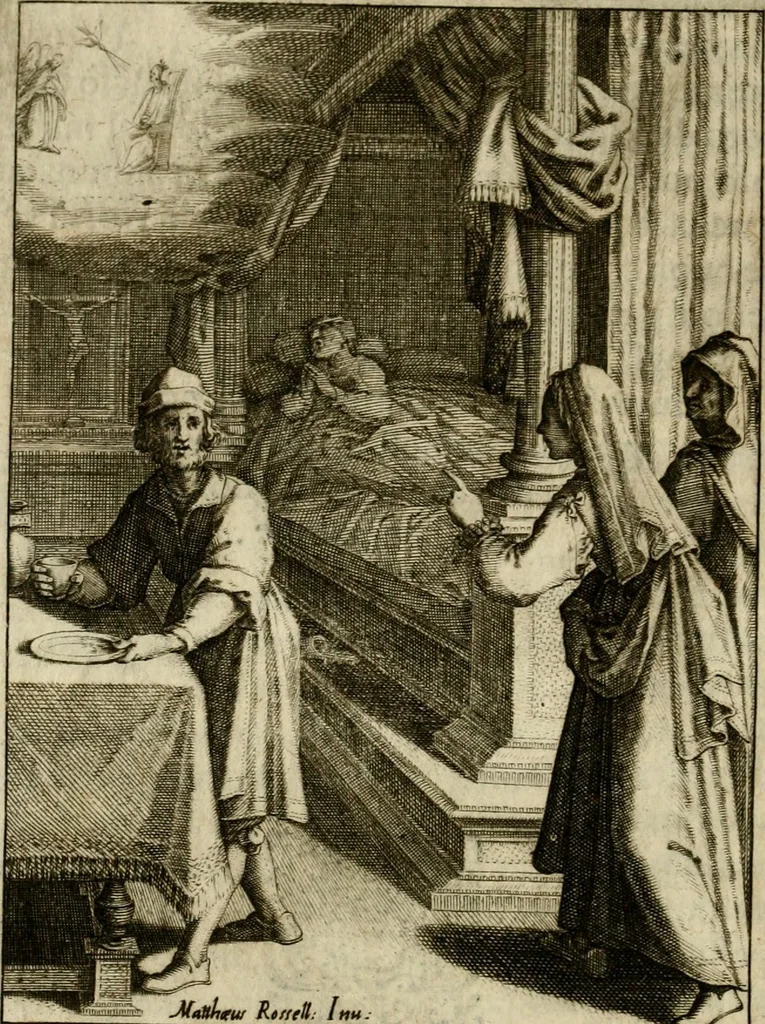 An illustration from Scelta d'alcuni miracoli e grazie della Santissima Nunziata di Firenze, 1636, leaf 117
