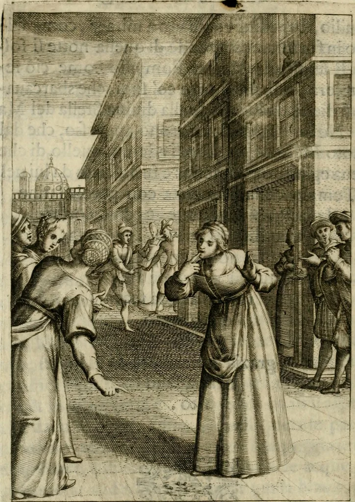 An illustration from Scelta d'alcuni miracoli e grazie della Santissima Nunziata di Firenze, 1636, leaf 183