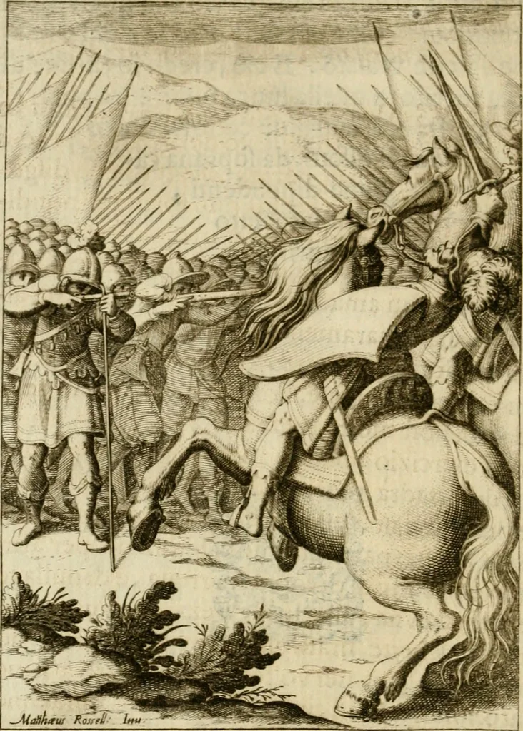 An illustration from Scelta d'alcuni miracoli e grazie della Santissima Nunziata di Firenze, 1636, leaf 195