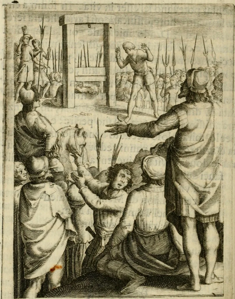 An illustration from Scelta d'alcuni miracoli e grazie della Santissima Nunziata di Firenze, 1636, leaf 223