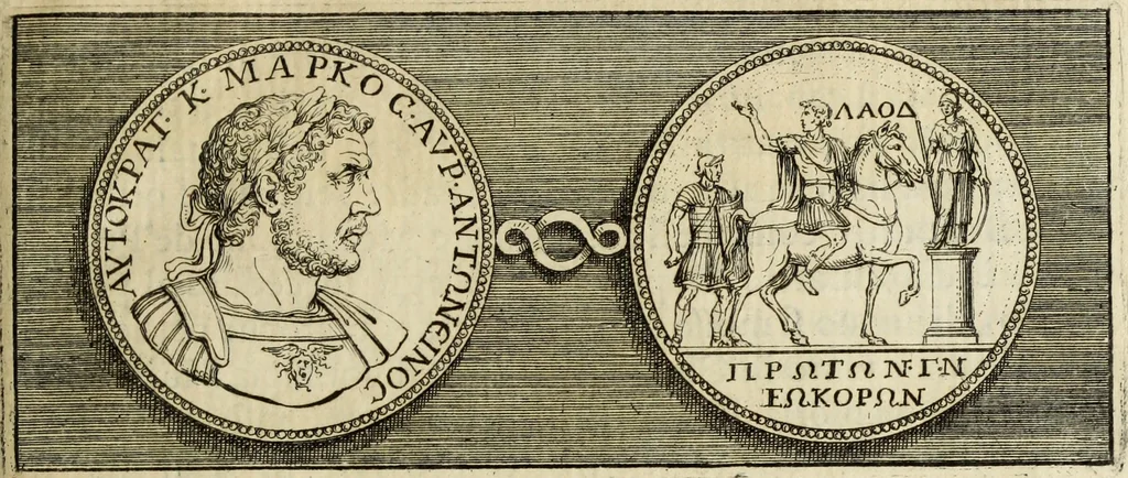 An illustration from Scelta de medaglioni piu rari nella bibliotheca dell' eminentiss. et reverendiss. principe il signor cardinale Gasparo Carpegna, vicario di Nostro Signore, 1679, leaf 38