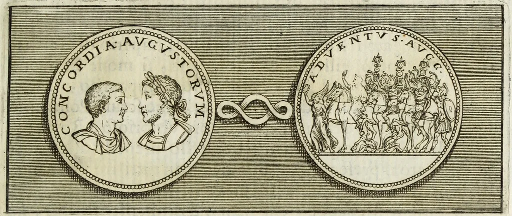 An illustration from Scelta de medaglioni piu rari nella bibliotheca dell' eminentiss. et reverendiss. principe il signor cardinale Gasparo Carpegna, vicario di Nostro Signore, 1679, leaf 52