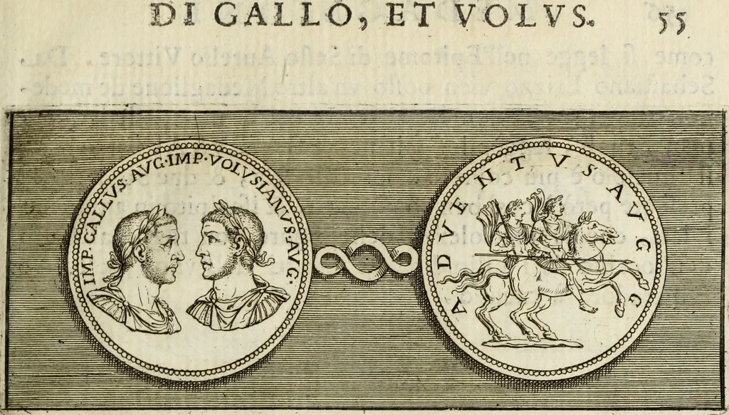 An illustration from Scelta de medaglioni piu rari nella bibliotheca dell' eminentiss. et reverendiss. principe il signor cardinale Gasparo Carpegna, vicario di Nostro Signore, 1679, leaf 60