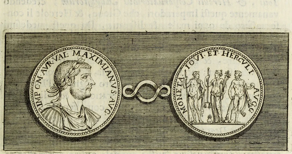 An illustration from Scelta de medaglioni piu rari nella bibliotheca dell' eminentiss. et reverendiss. principe il signor cardinale Gasparo Carpegna, vicario di Nostro Signore, 1679, leaf 64