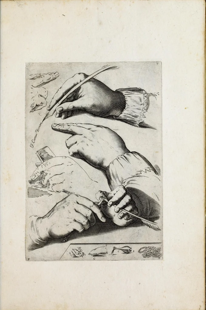 An illustration from Scelta di disegni del Caracci, Parmegiani et di Guido Reni, 1660, leaf 17