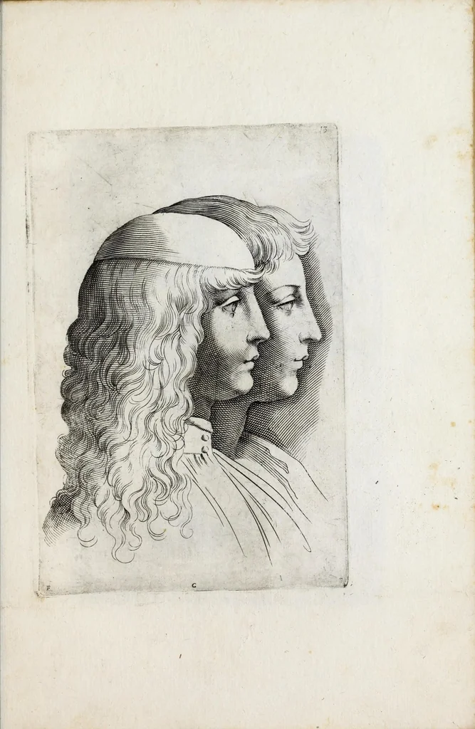 An illustration from Scelta di disegni del Caracci, Parmegiani et di Guido Reni, 1660, leaf 29