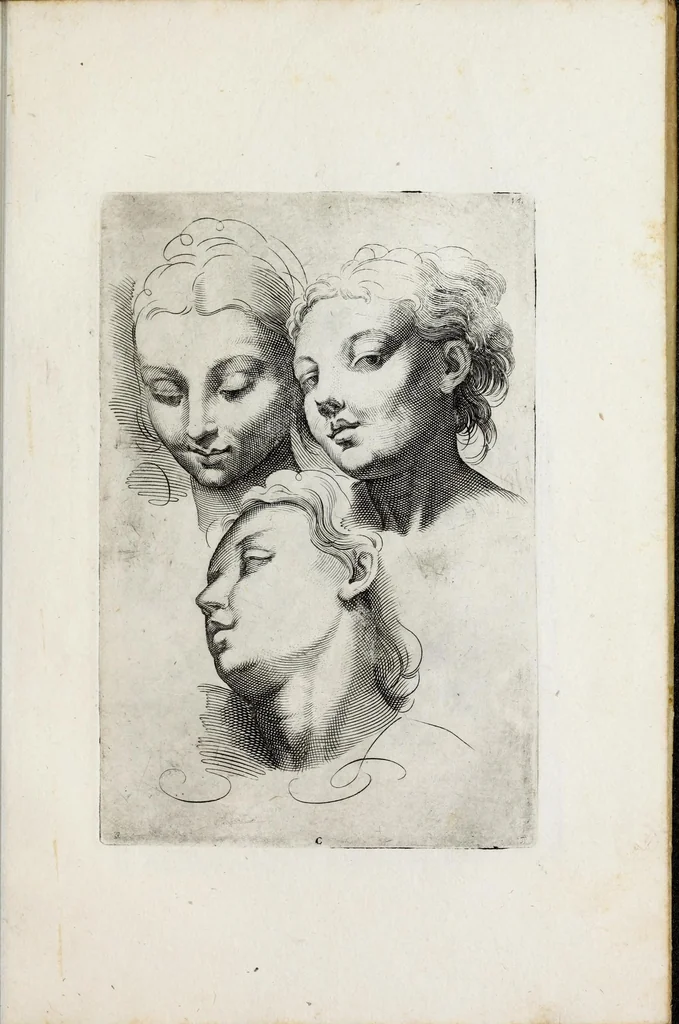 An illustration from Scelta di disegni del Caracci, Parmegiani et di Guido Reni, 1660, leaf 31