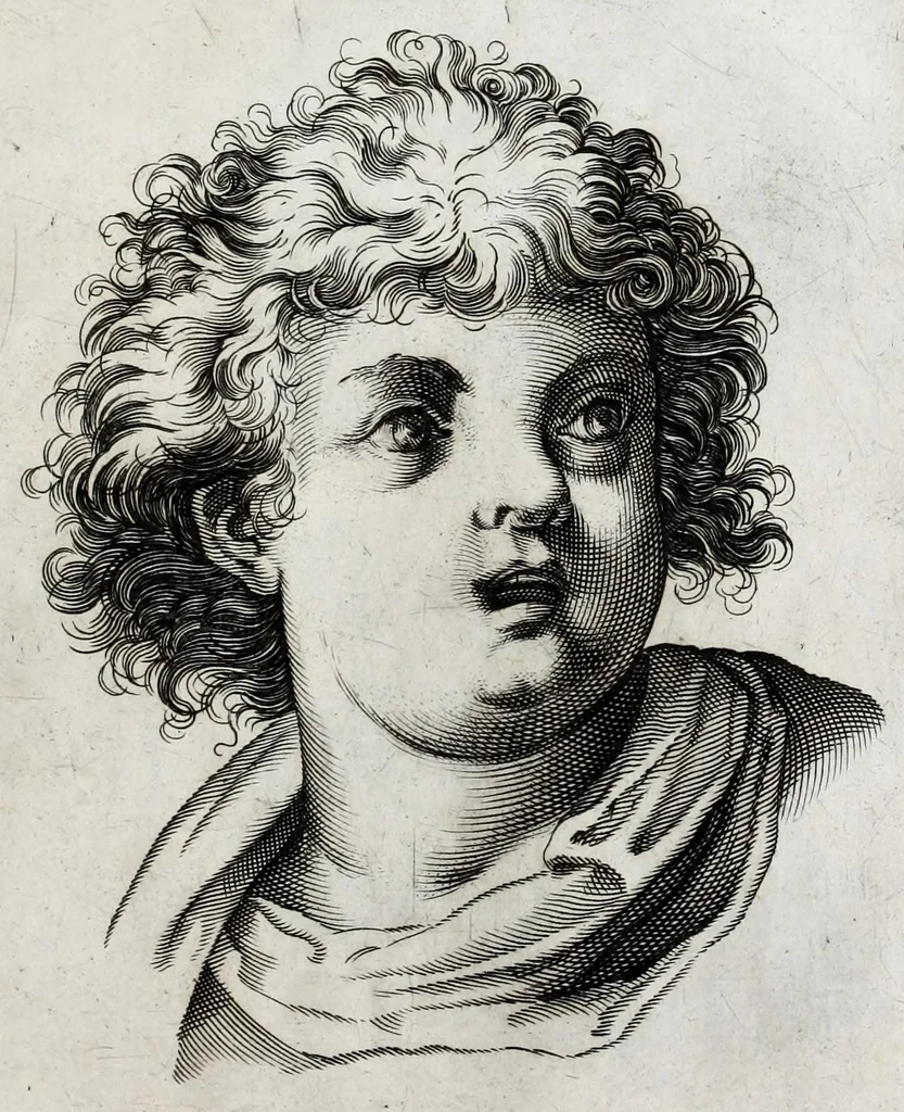 An illustration from Scelta di disegni del Caracci, Parmegiani et di Guido Reni, 1660, leaf 41