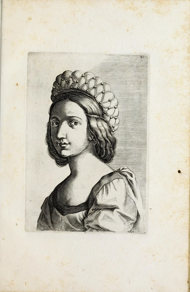 An illustration from Scelta di disegni del Caracci, Parmegiani et di Guido Reni, 1660, leaf 45