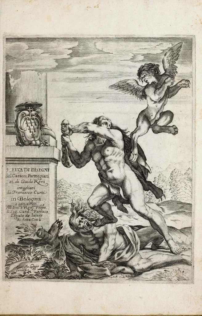 An illustration from Scelta di disegni del Caracci, Parmegiani et di Guido Reni, 1660, leaf 5