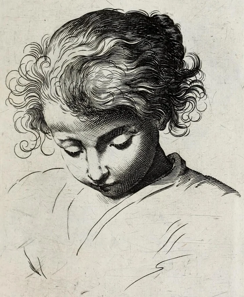 An illustration from Scelta di disegni del Caracci, Parmegiani et di Guido Reni, 1660, leaf 55
