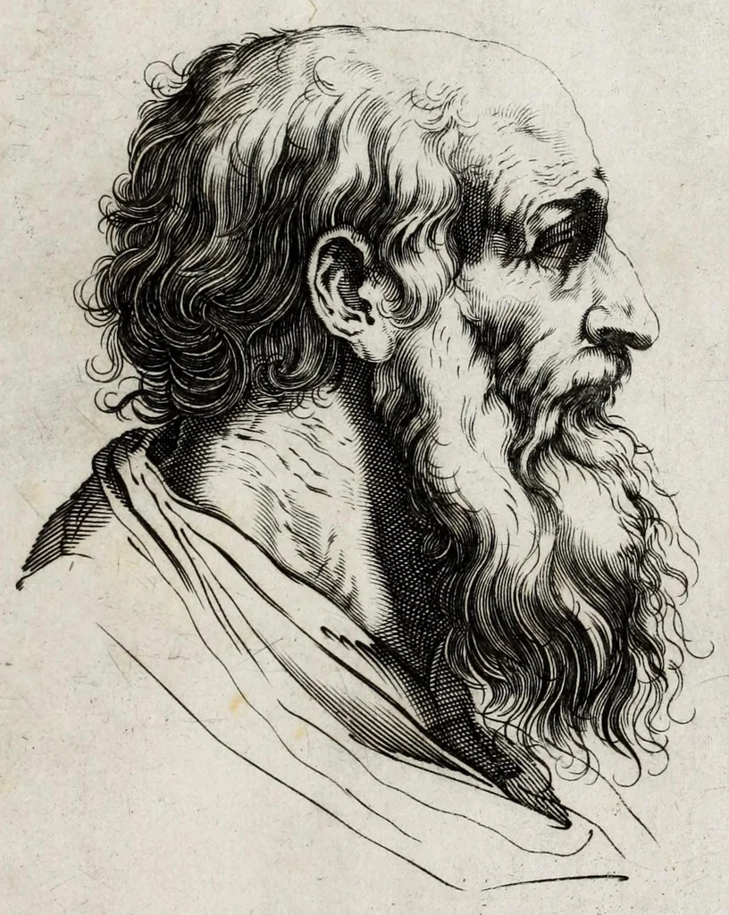 An illustration from Scelta di disegni del Caracci, Parmegiani et di Guido Reni, 1660, leaf 63