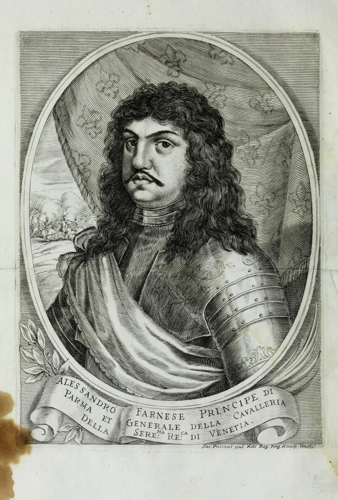 An illustration from Scena d'huomeni illustri d'Europa, 1658, leaf 10