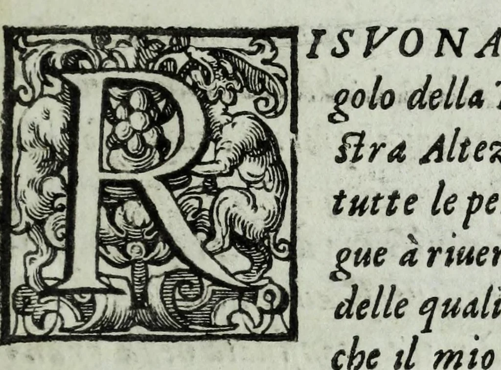 An illustration from Scena d'huomeni illustri d'Europa, 1658, leaf 11