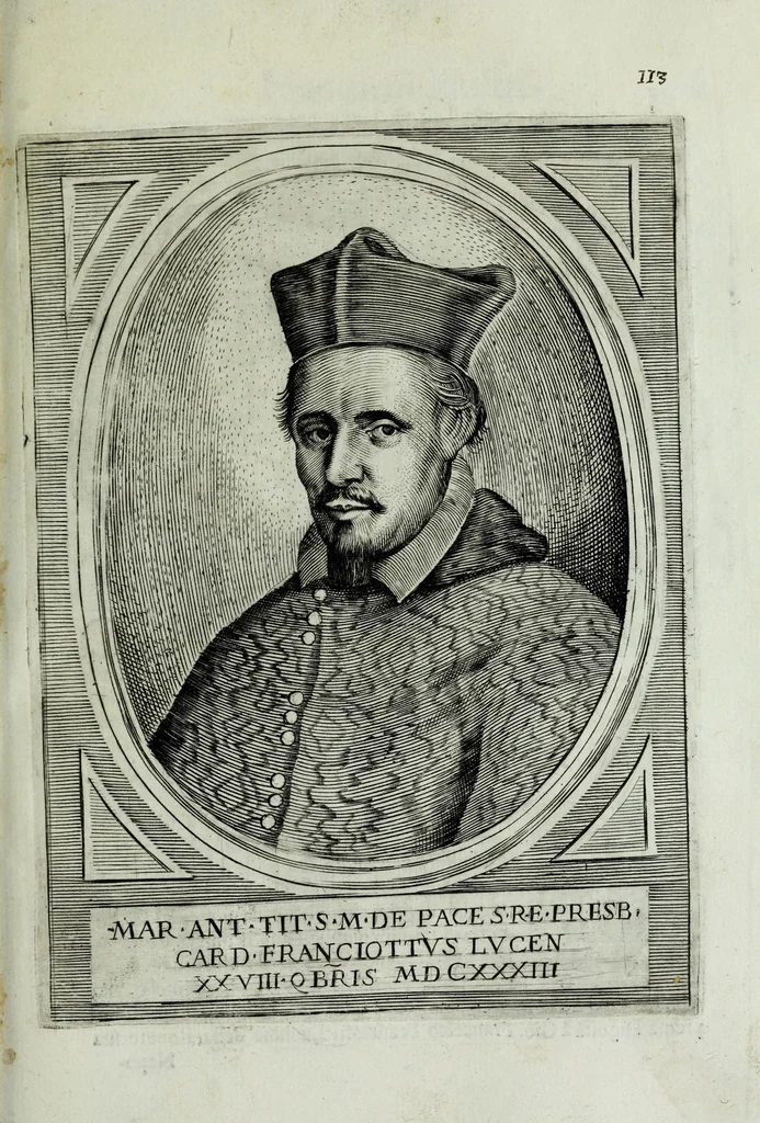 An illustration from Scena d'huomeni illustri d'Europa, 1658, leaf 141