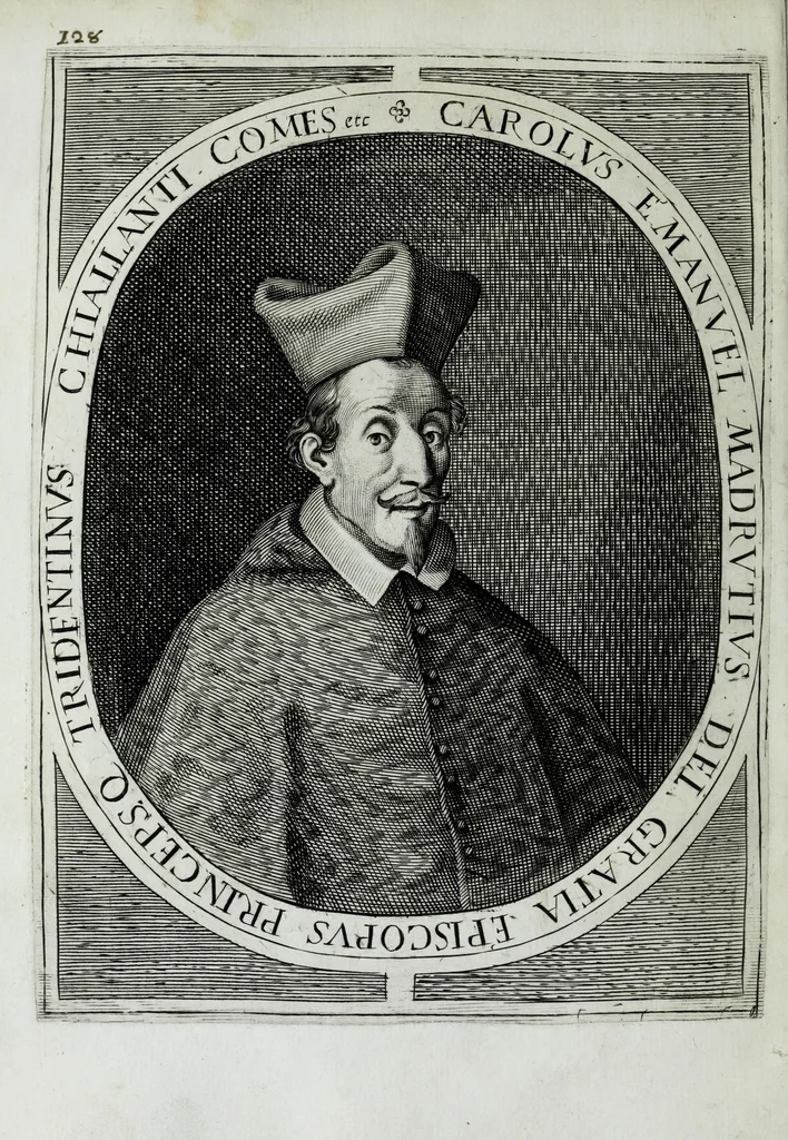 An illustration from Scena d'huomeni illustri d'Europa, 1658, leaf 156