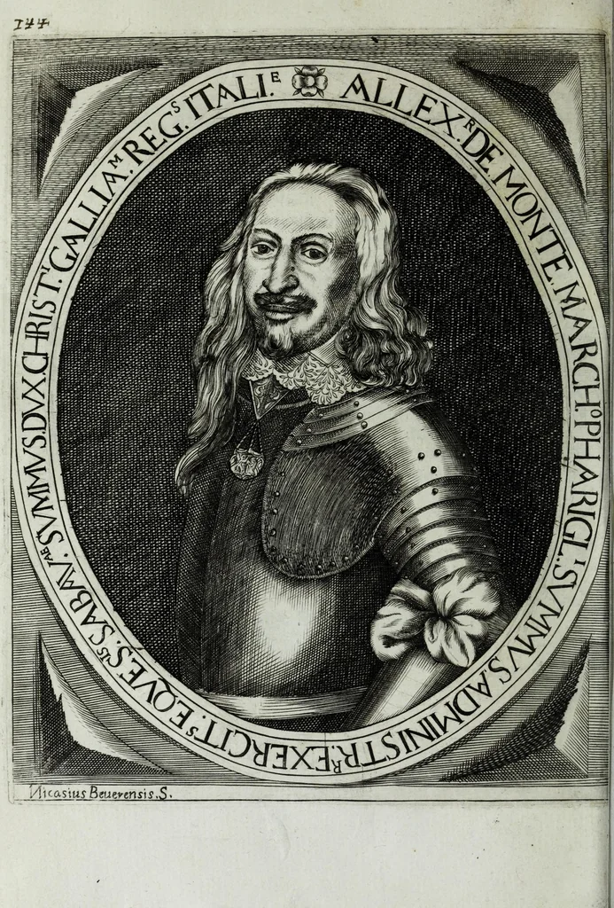 An illustration from Scena d'huomeni illustri d'Europa, 1658, leaf 172