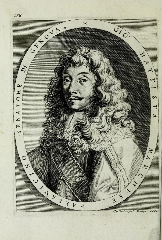 An illustration from Scena d'huomeni illustri d'Europa, 1658, leaf 206