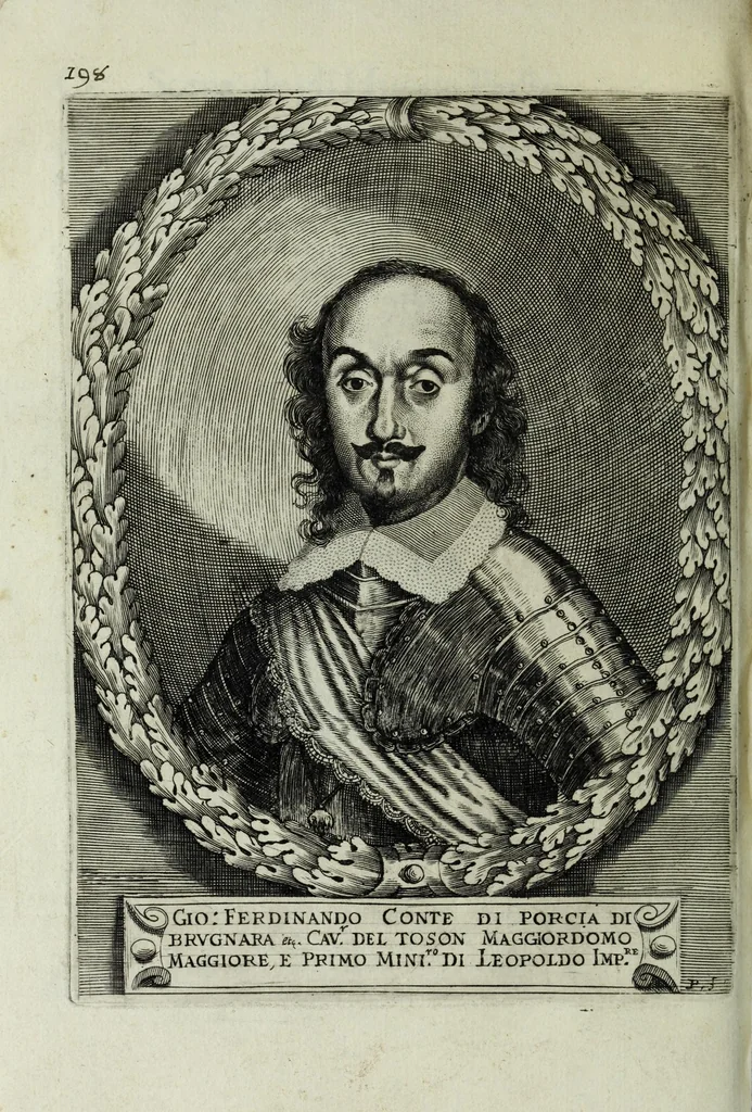 An illustration from Scena d'huomeni illustri d'Europa, 1658, leaf 226