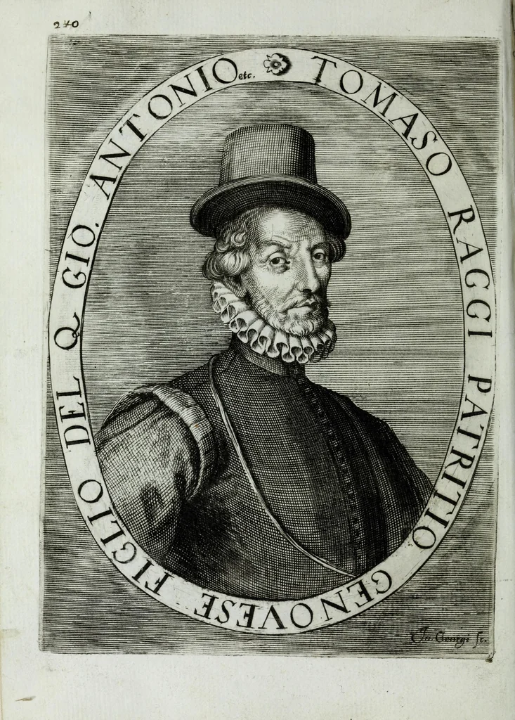 An illustration from Scena d'huomeni illustri d'Europa, 1658, leaf 268
