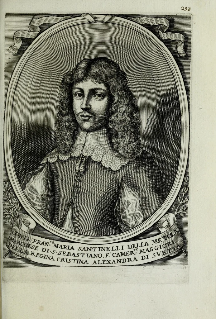 An illustration from Scena d'huomeni illustri d'Europa, 1658, leaf 281