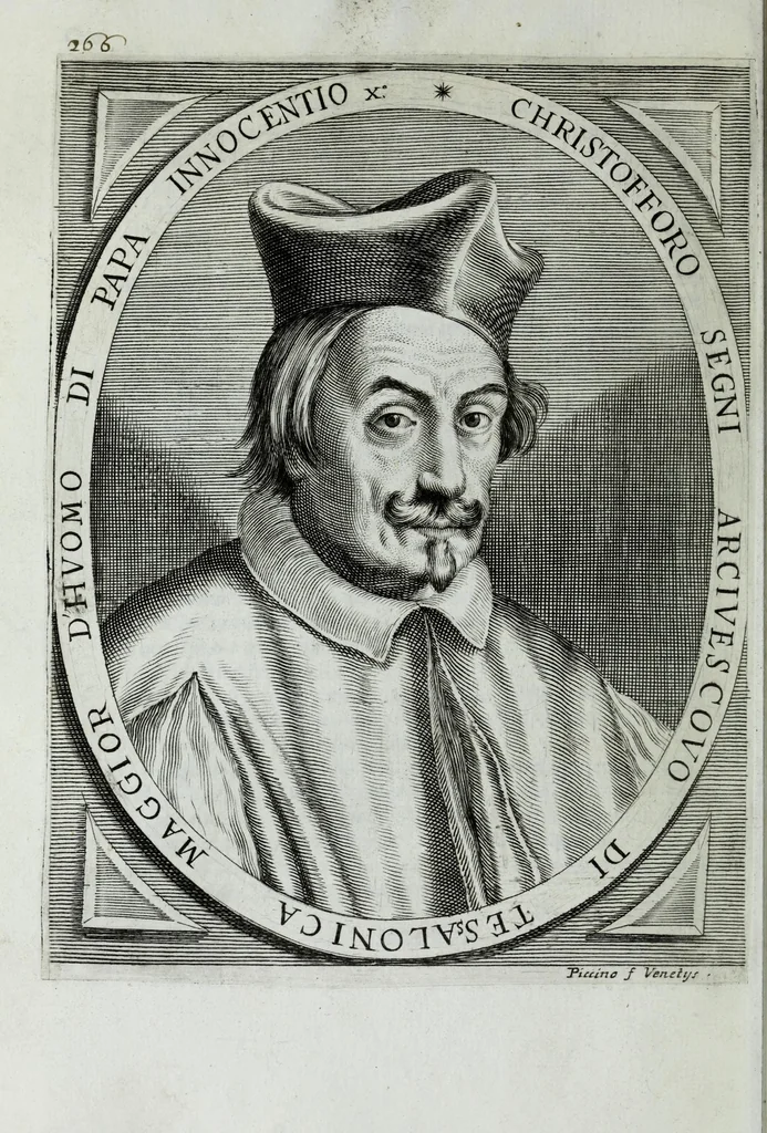 An illustration from Scena d'huomeni illustri d'Europa, 1658, leaf 294