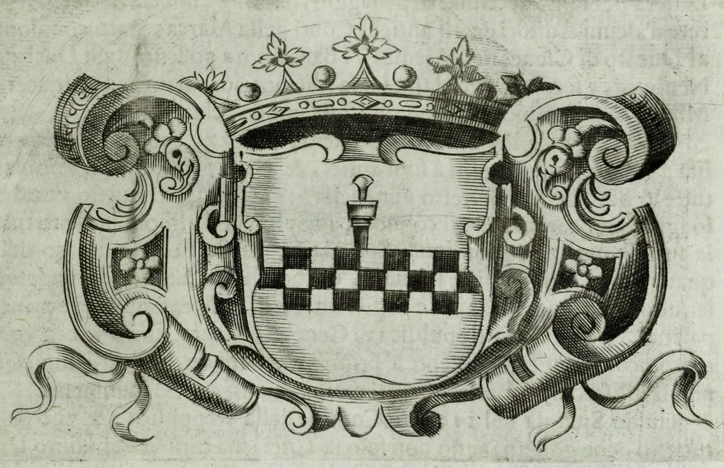 An illustration from Scena d'huomeni illustri d'Europa, 1658, leaf 331