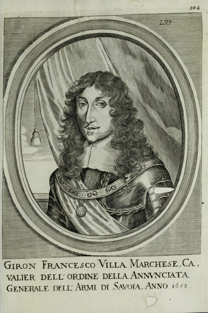 An illustration from Scena d'huomeni illustri d'Europa, 1658, leaf 371