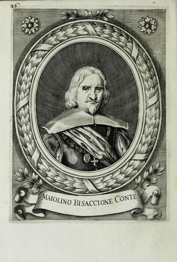 An illustration from Scena d'huomeni illustri d'Europa, 1658, leaf 52