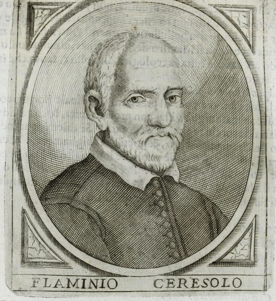 An illustration from Scena letteraria de gli scrittori Bergamaschi : aperta alla curiosita' de suoi concittadini, 1664, leaf 172