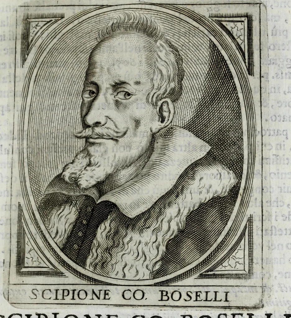An illustration from Scena letteraria de gli scrittori Bergamaschi : aperta alla curiosita' de suoi concittadini, 1664, leaf 487