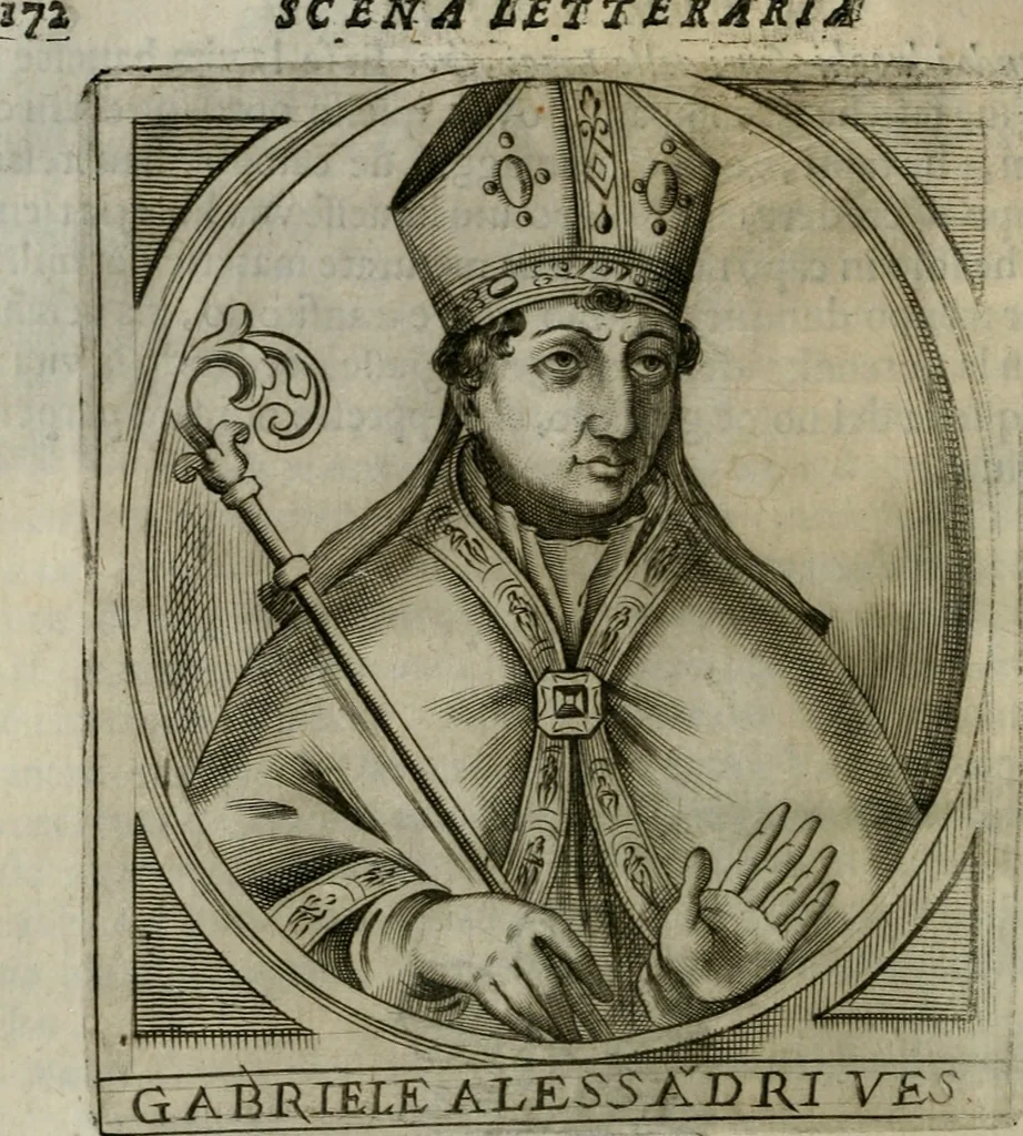 An illustration from Scena letteraria de gli scrittori bergamaschi aperta alla cvriosità de svoi concittadini .., 1664, leaf 197