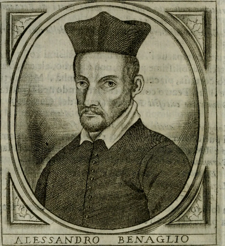 An illustration from Scena letteraria de gli scrittori bergamaschi aperta alla cvriosità de svoi concittadini .., 1664, leaf 43