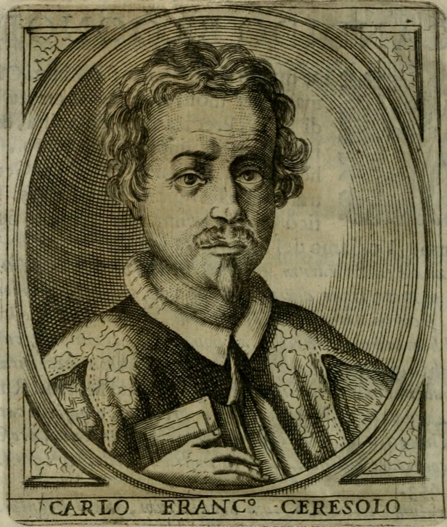 An illustration from Scena letteraria de gli scrittori bergamaschi aperta alla cvriosità de svoi concittadini .., 1664, leaf 565